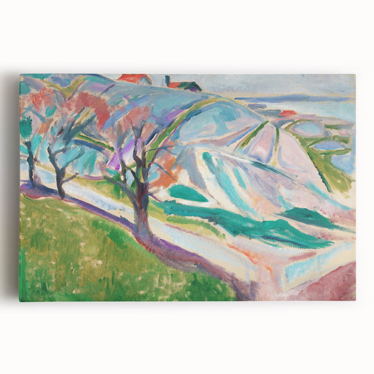 Edvard Munch's Expressionist Landscape - Abstract Wall Art Decor