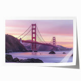 Rolled landscape canvas print showcasing a stunning bridge design, featuring vibrant colors and intricate details, presented in a durable cardboard tube for safe shipping. Ideal for home or office decor, this artwork adds a touch of elegance to any space.