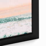 Extra large framed canvas featuring a textured, colorful abstract design with black accents, ideal for living room decor.