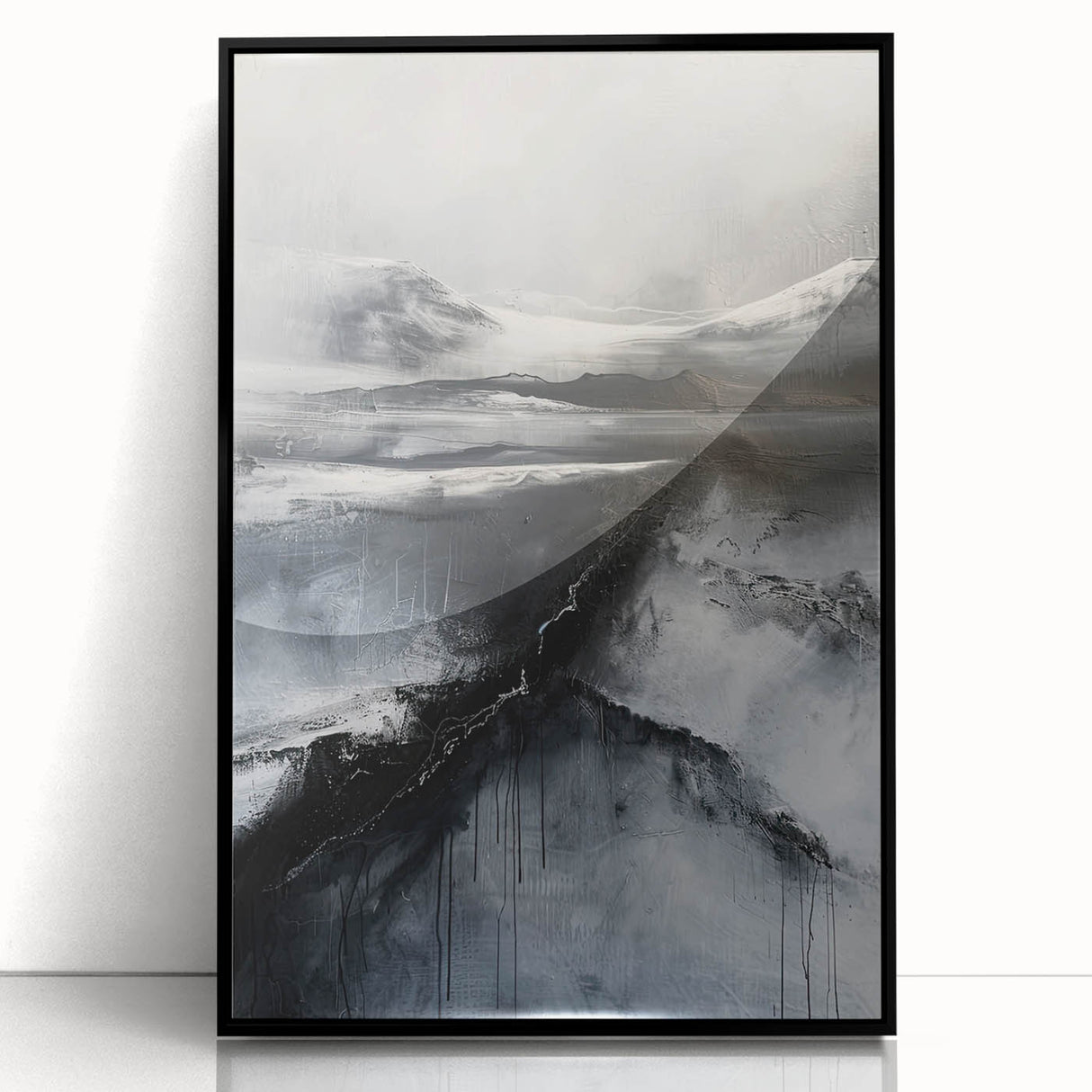 Modern Dining Room Wall Decor - Monochrome Canvas Art for Dining
