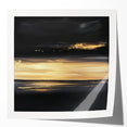 Modern Abstract Wall Art – Black and Gold Horizon Minimalist Canvas