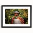 Black landscape bridge frame with mat, showcasing a sleek front view design, perfect for enhancing modern home decor and showcasing artwork effectively.