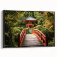 Framed canvas artwork of a landscape bridge in black, showcasing intricate details and textures, perfect for modern home decor. Ideal for art enthusiasts seeking a striking focal piece.