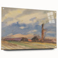 Countryside Landscape - Modern Wall Art of Fields and Village Scene