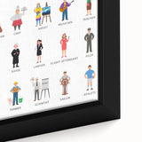 Professions Educational Wall Art - Kids' Learning Poster