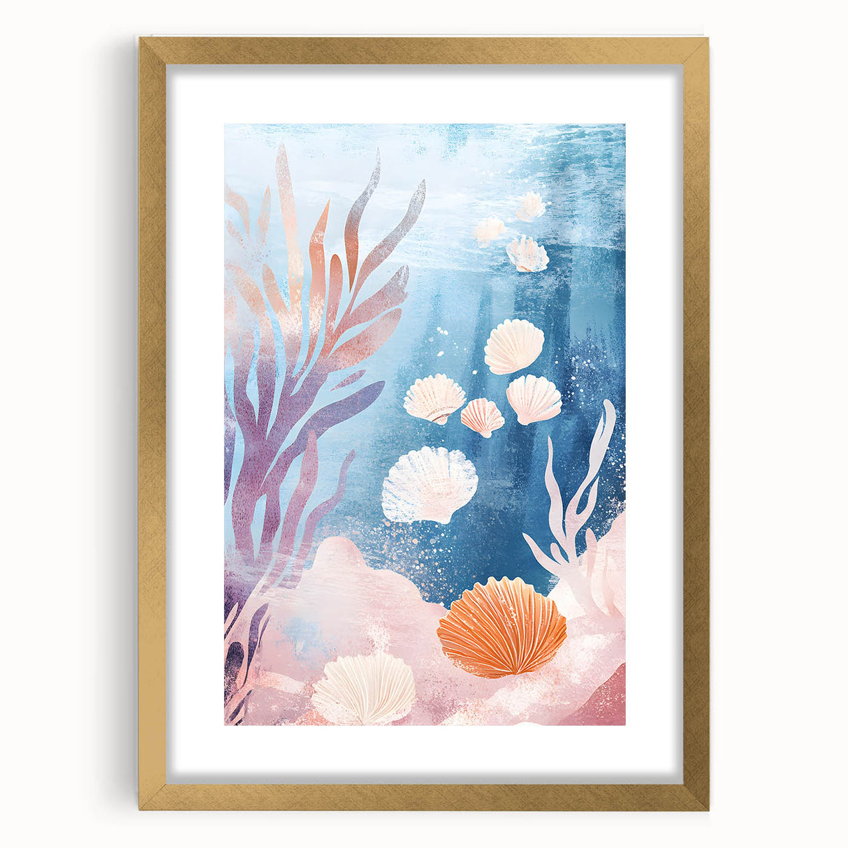 Underwater Seashell Nursery Wall Art - Baby & Kids Room Decor