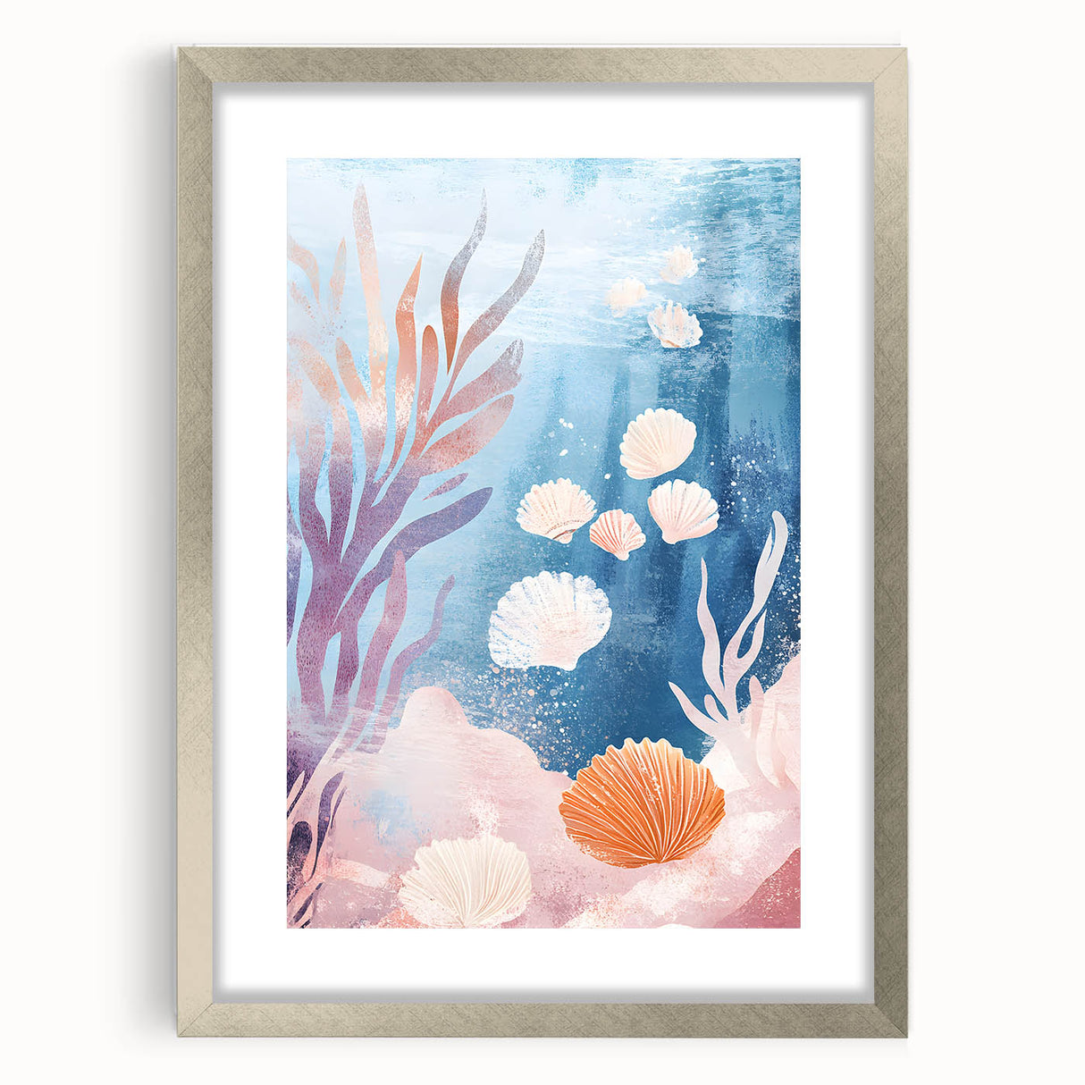 Underwater Seashell Nursery Wall Art - Baby & Kids Room Decor
