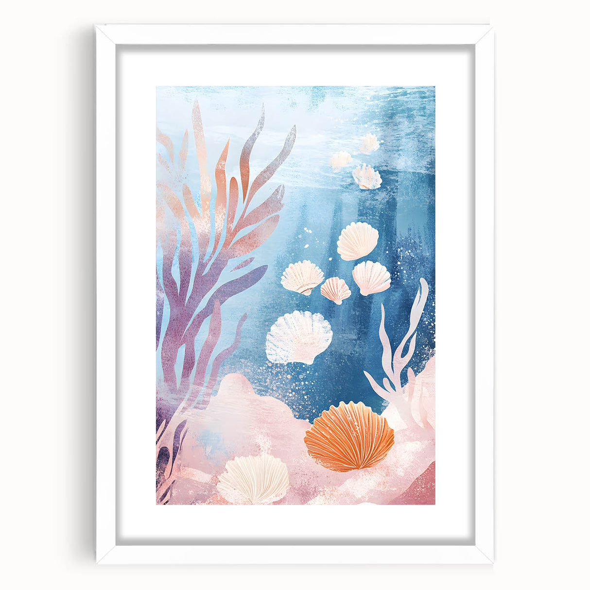 Underwater Seashell Nursery Wall Art - Baby & Kids Room Decor