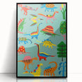 Fun Boys Room Wall Art – Colorful Dinosaur Collection for Kids Rooms