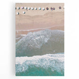 Large black and white stretched canvas depicting a summer scene, ideal for kitchen wall art.