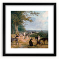 Romanticism Art - Nine Greyhounds Landscape - Classic Romantic Print