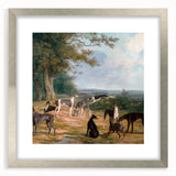 Romanticism Art - Nine Greyhounds Landscape - Classic Romantic Print