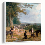 Romanticism Art - Nine Greyhounds Landscape - Classic Romantic Print