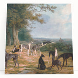 Romanticism Art - Nine Greyhounds Landscape - Classic Romantic Print