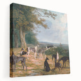 Romanticism Art - Nine Greyhounds Landscape - Classic Romantic Print