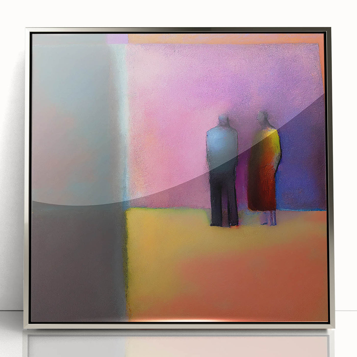Abstract Figurative Art - Vibrant Living Room Wall Art on Canvas
