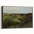 Realism Art Print of Château d’Ornans - Serene Countryside Landscape