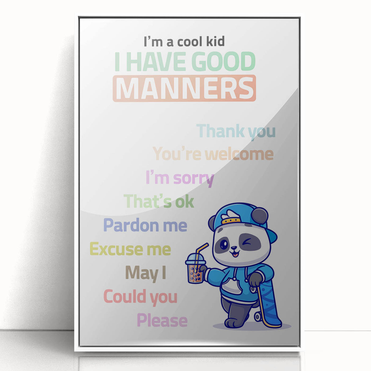 Good Manners Educational Wall Art - Kids' Learning Poster