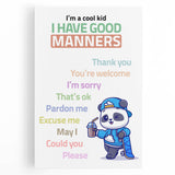 Good Manners Educational Wall Art - Kids' Learning Poster