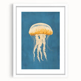 Golden Jellyfish Nursery Wall Art - Baby & Kids Room Decor