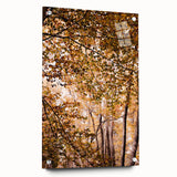 Large abstract wall art featuring fall-inspired hues on acrylic glass, ideal for bedroom or dining room decor.