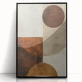 Earthy Geometric Wall Art – Abstract Circles for Dining Room