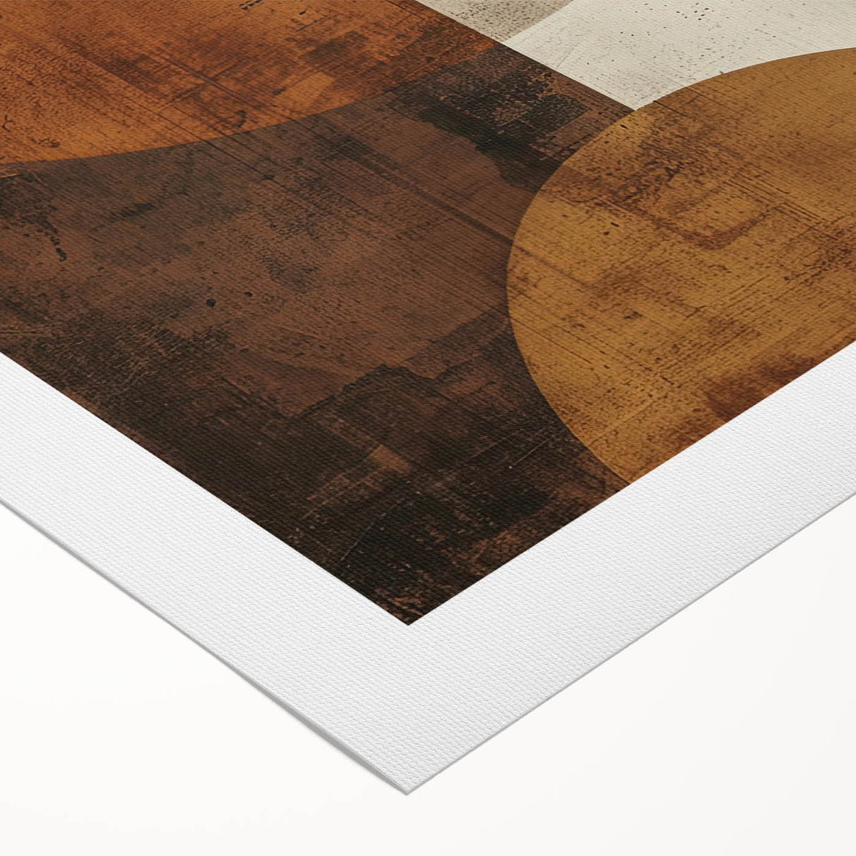 Earthy Geometric Wall Art – Abstract Circles for Dining Room