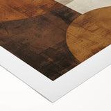 Earthy Geometric Wall Art – Abstract Circles for Dining Room