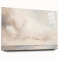 Abstract landscape wall art displayed in a side view, featuring vibrant colors and textures under acrylic glass, secured with decorative pins. Perfect for modern decor.