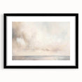 Abstract landscape wall art framed in black with a white mat, showcasing vibrant colors and intricate patterns, perfect for modern home decor.