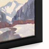Winter Mountain Stream - Modern Wall Art of Snowy Landscape Scene
