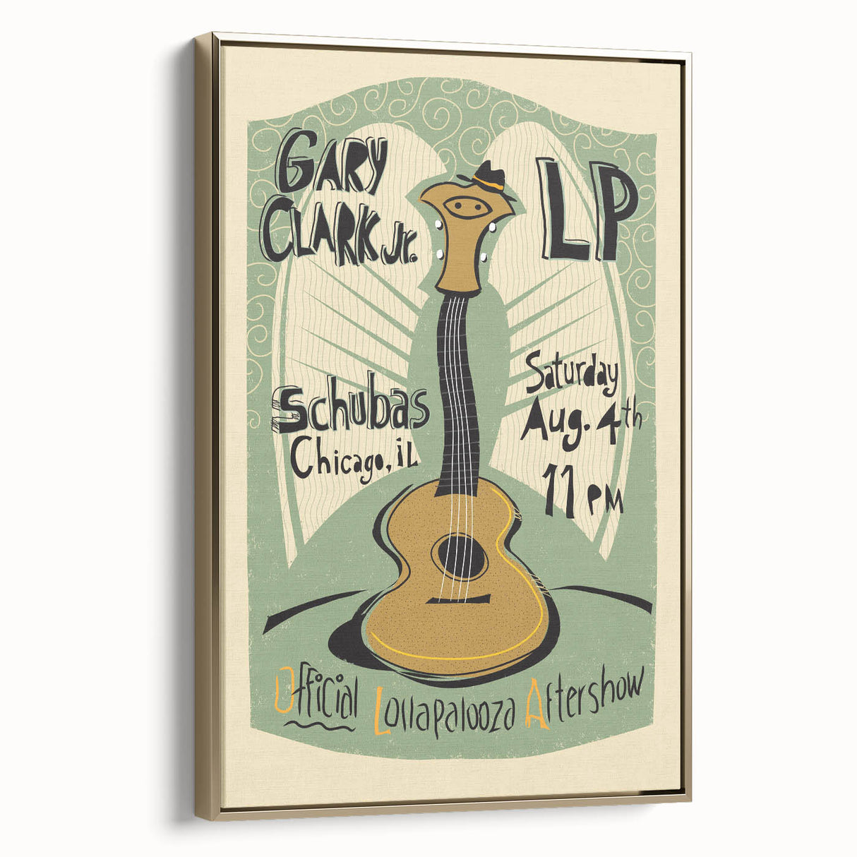 Gary Clark Jr. Retro Wall Art - Vintage Lollapalooza Poster