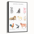 Animal Sounds Educational Wall Art - Kids' Learning Poster