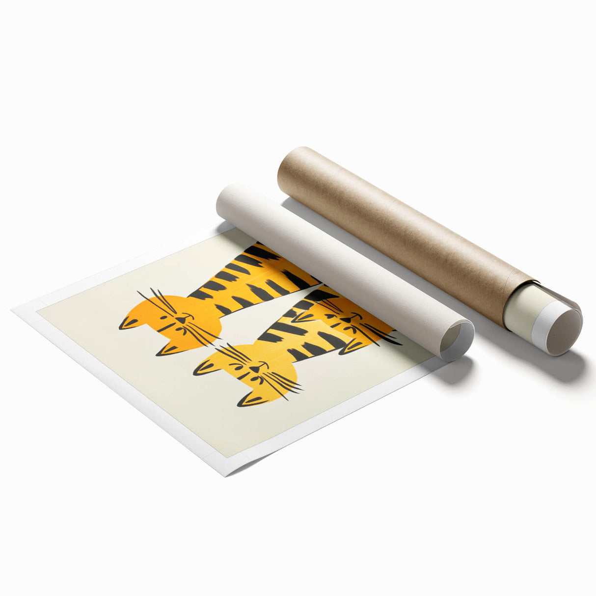 Modern Cat Trio Print - Kids Room Art Prints & Playroom Decor