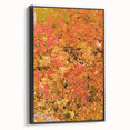 Black and white landscape art painting of a forest in fall on framed canvas, suitable for bedroom decor.