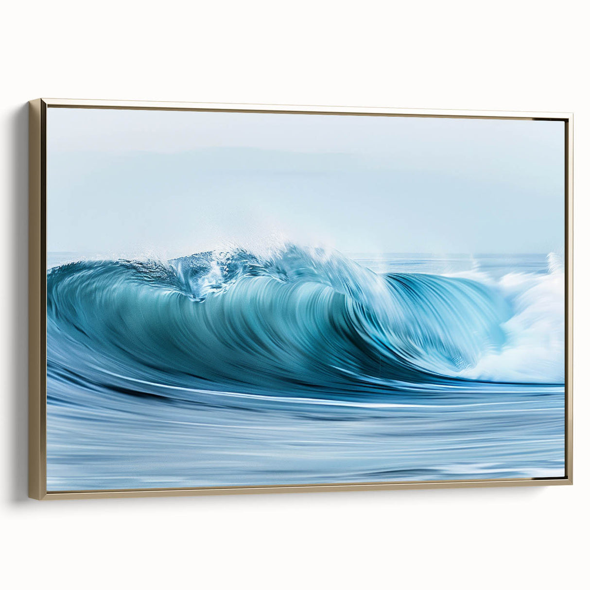 Turquoise Ocean Wave Wall Art – Dynamic Coastal Motion Photography
