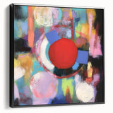 Framed abstract geometric canvas art in black, showcasing intricate patterns with a modern aesthetic. Perfect for contemporary home decor or office spaces.
