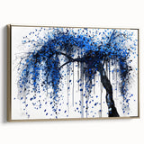 Framed canvas artwork showcasing an abstract design of gold splatters against a textured background, ideal for modern home decor and artistic interiors.