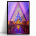 Large abstract wall art on acrylic, featuring black and white geometric shapes, ideal for modern art wall decor.