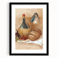 Extra large abstract art print featuring colorful, textured brush strokes on a framed black canvas.