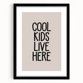 Cool Kids Live Here - Boys Bedroom Art Kids Wall Decor