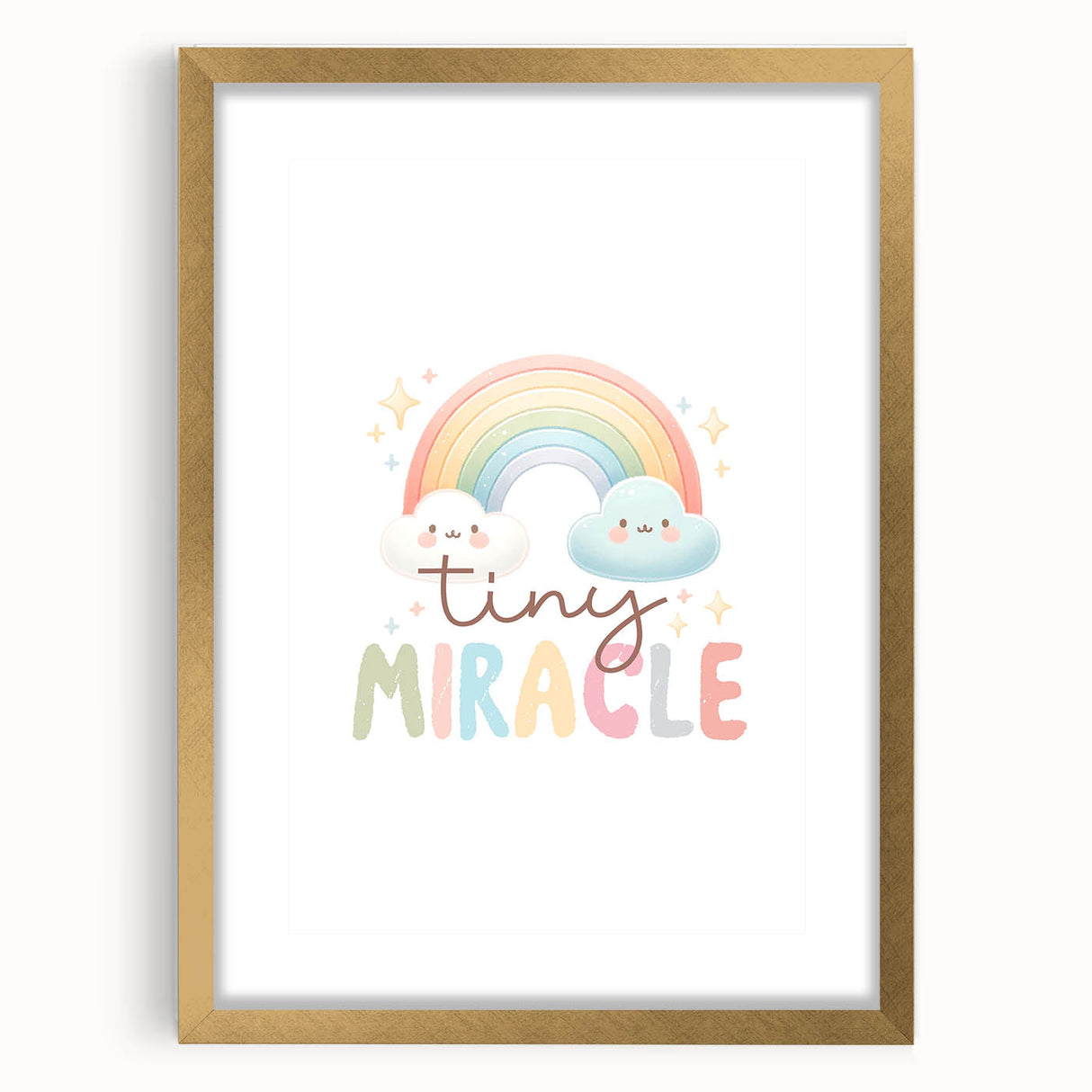 Tiny Miracle Rainbow Girls Room Wall Art – Nursery Print
