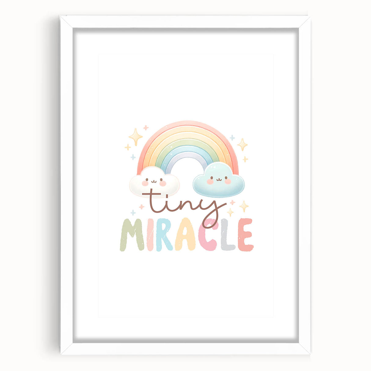 Tiny Miracle Rainbow Girls Room Wall Art – Nursery Print