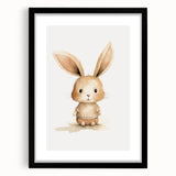 Cute Bunny in Sweater Nursery Wall Art - Baby Room Decor