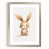 Cute Bunny in Sweater Nursery Wall Art - Baby Room Decor