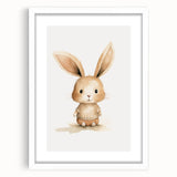 Cute Bunny in Sweater Nursery Wall Art - Baby Room Decor