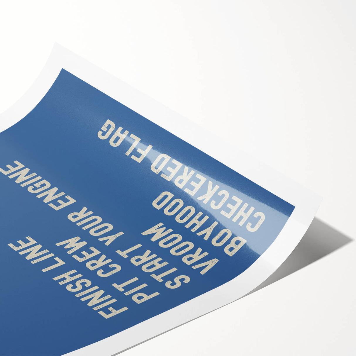 Motivational Typography Racing Poster – Modern Car Quotes on Canvas