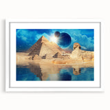 Extra large abstract art print of a textured African landscape in earth tones on a framed canvas.