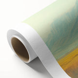 Art deco poster of African scenery with warm earth tones on rolled canvas, ideal for nursery wall art.