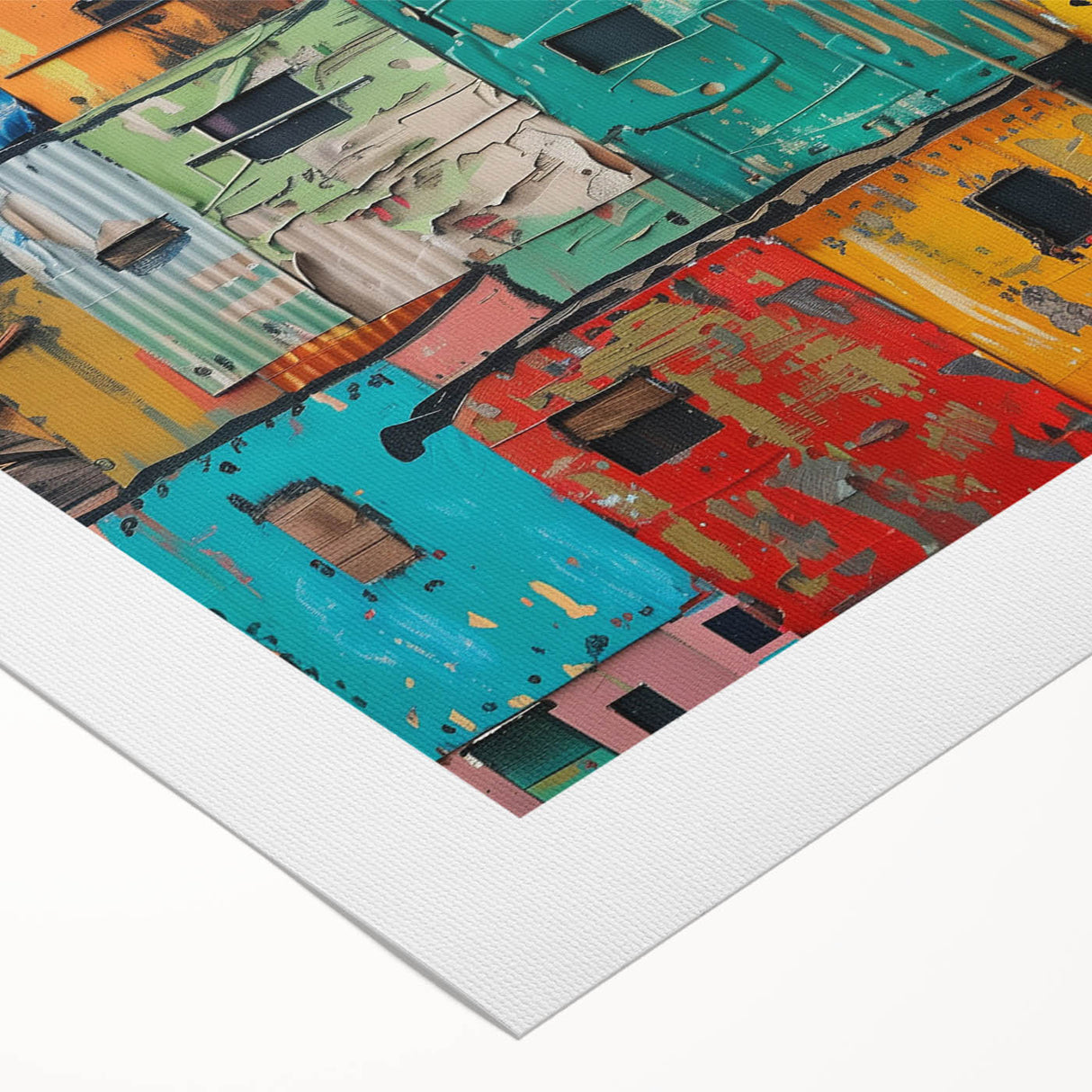 Art deco poster of a South African landscape in muted earth tones on rolled canvas, suitable for dining room decor.